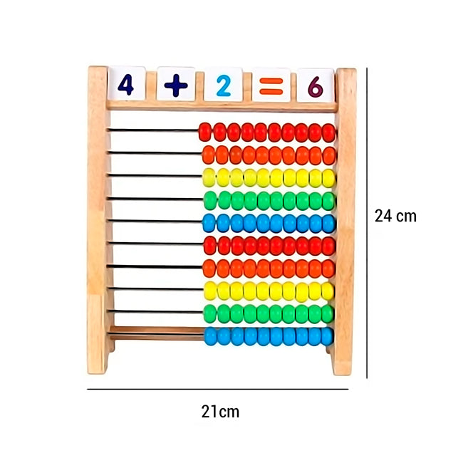 Abaco de Madera con Fichas Operacionales