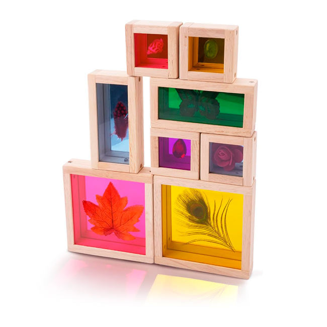 Bloques Sensoriales Madera Acrílico Naturaleza