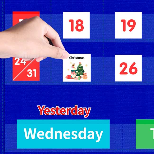 Calendario Mural Ingles 76 x 110 cm