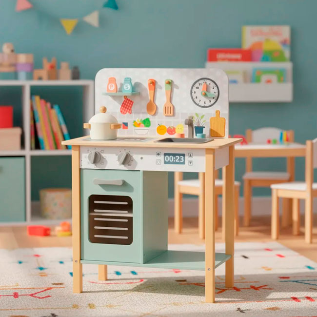 Cocina de Madera con Accesorios