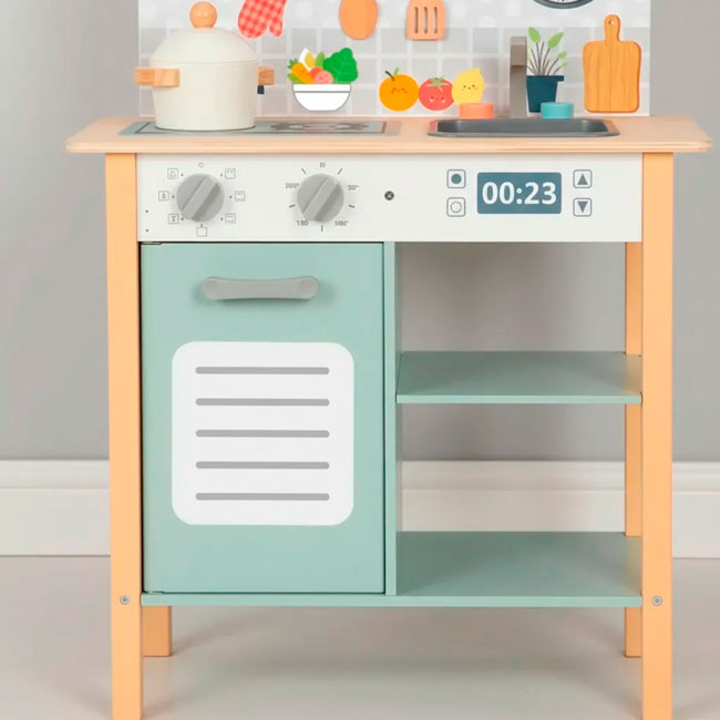 Cocina de Madera con Accesorios