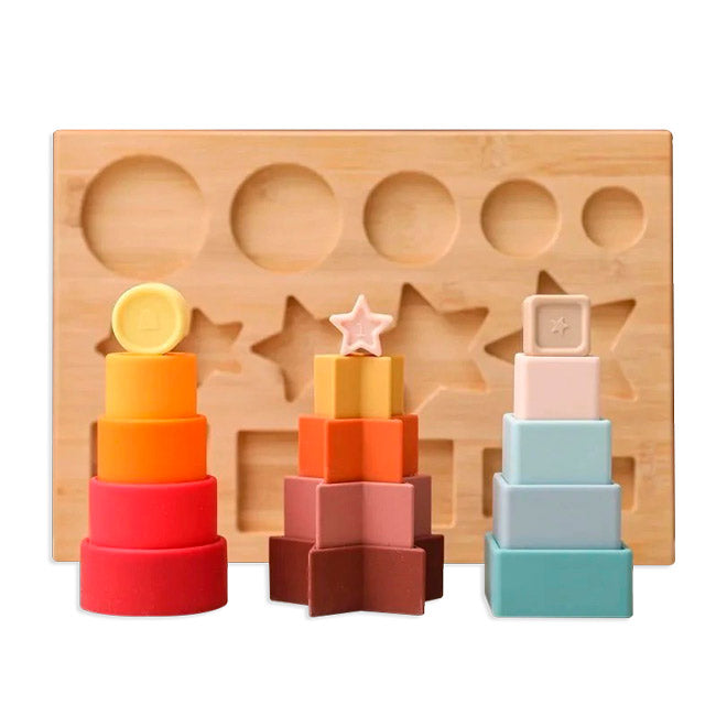 Encaje y Apilable Goma Soft Base Madera