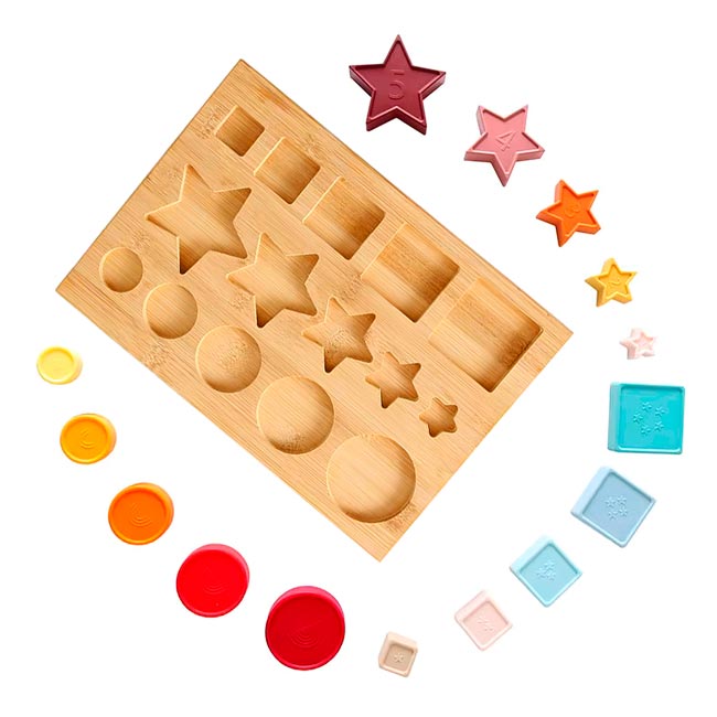 Encaje y Apilable Goma Soft Base Madera