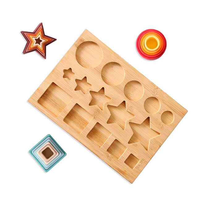Encaje y Apilable Goma Soft Base Madera