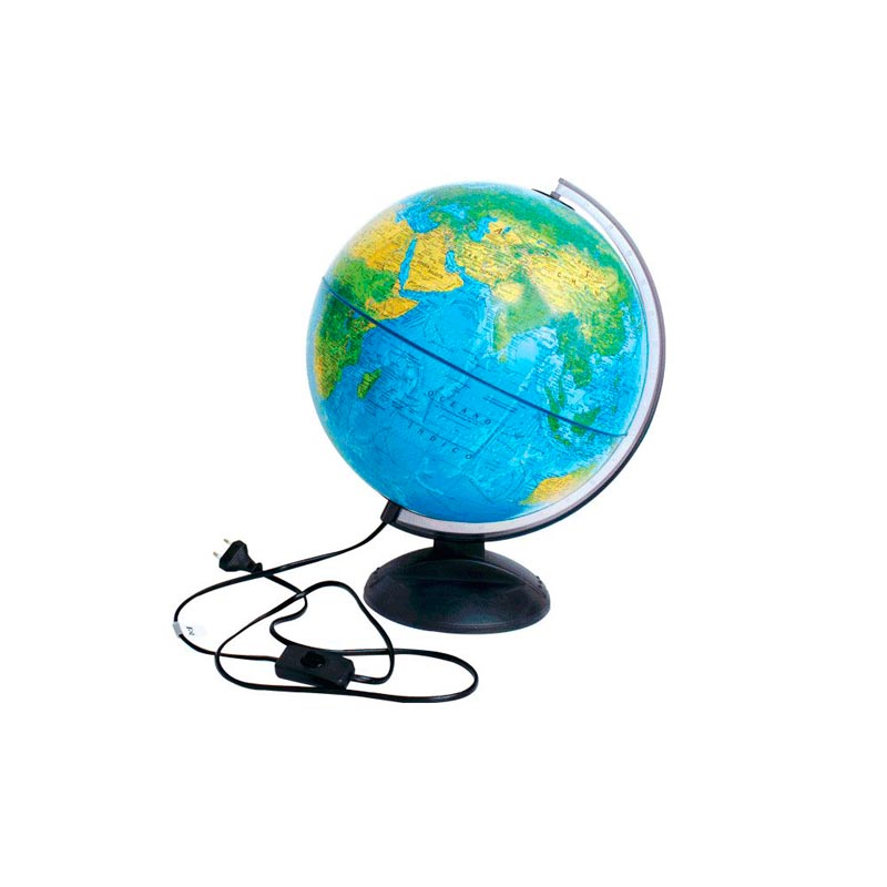 Globo Terráqueo Azul con Luz de 30cm
