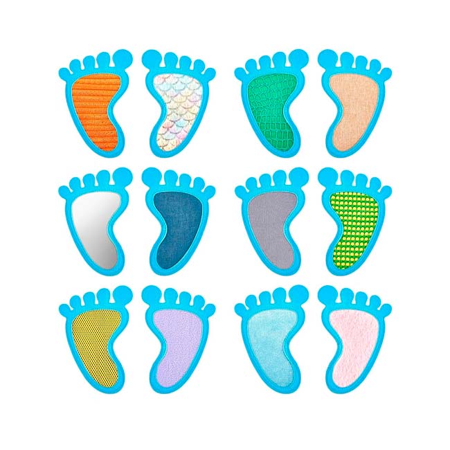Huellas de Pie Sensoriales Set de 12 Piezas