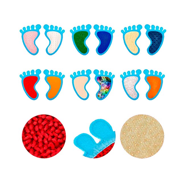 Huellas de Pie Sensoriales Set de 12 Piezas