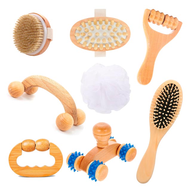 Juego de Masaje Sensorial de Madera