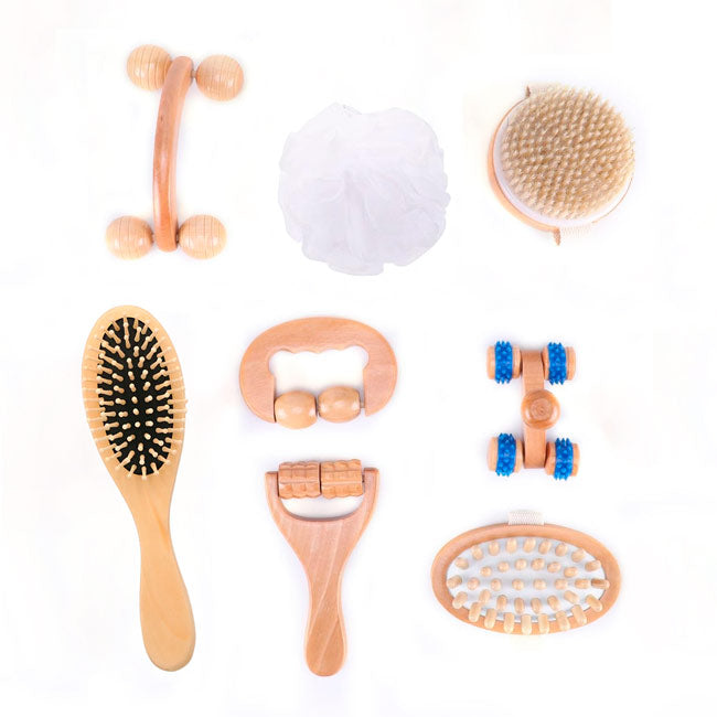 Juego de Masaje Sensorial de Madera