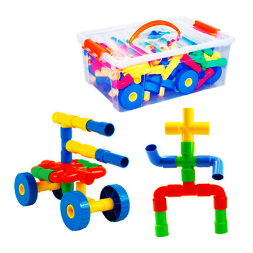 Juego de construcción en Forma de Tubo, Incluye 64 piezas