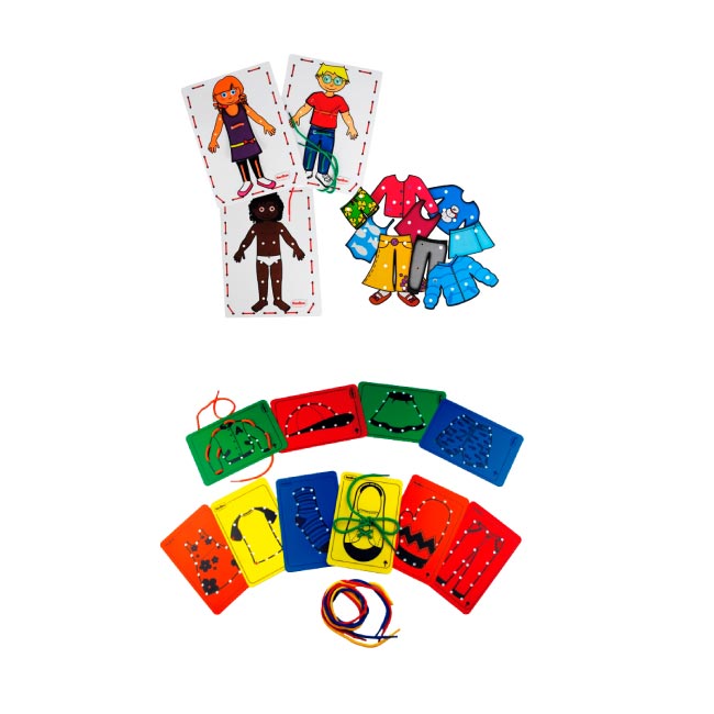 Set de Muñecos y Ropa para Hilar