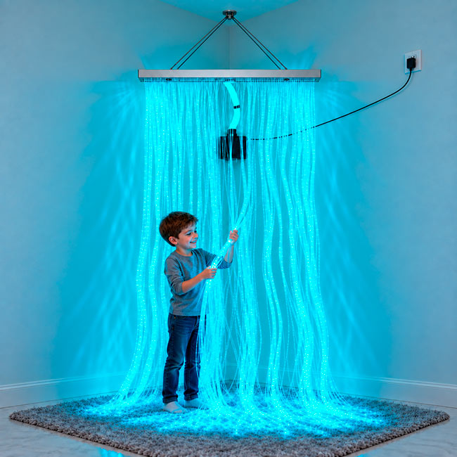 Cortina de luz de fibra óptica 100 cm