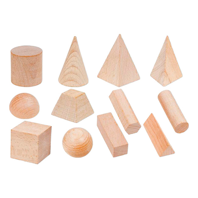 Cuerpos Geometricos Madera Natural