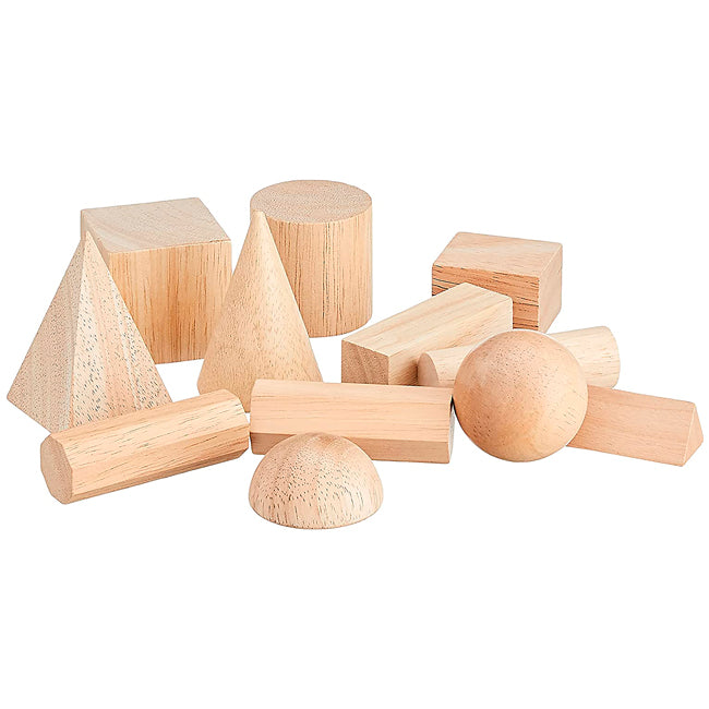Cuerpos Geometricos Madera Natural