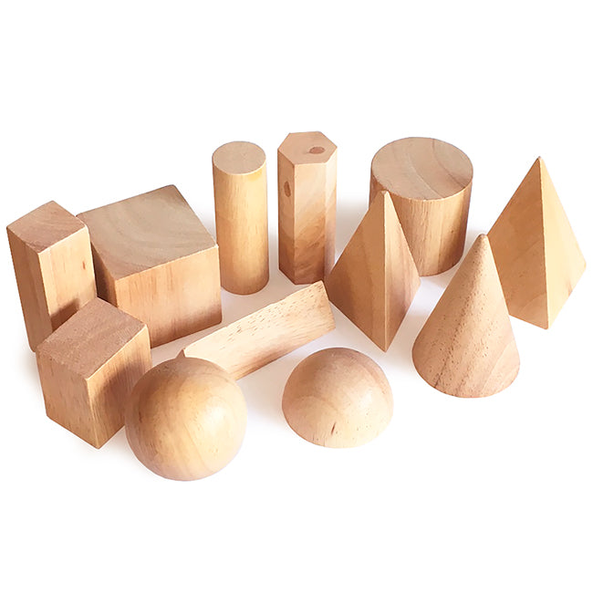 Cuerpos Geometricos Madera Natural