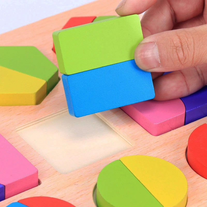Encaje de Figuras Geometricas Fracciones