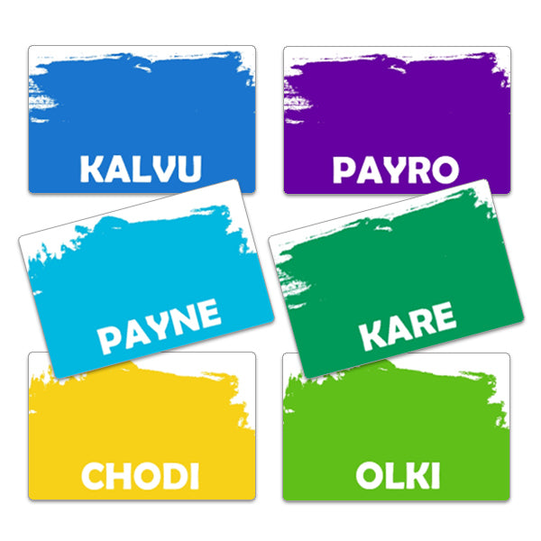 Flash Card Colores Lengua Huilliche