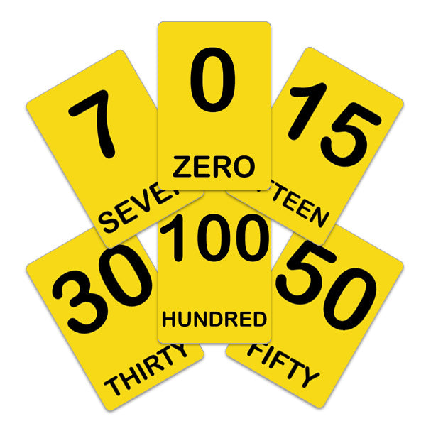 Flash Card Numbers