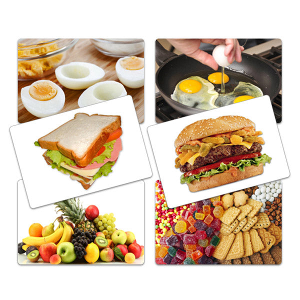 Flash Card Opuestos Alimentos Saludables y no Saludables