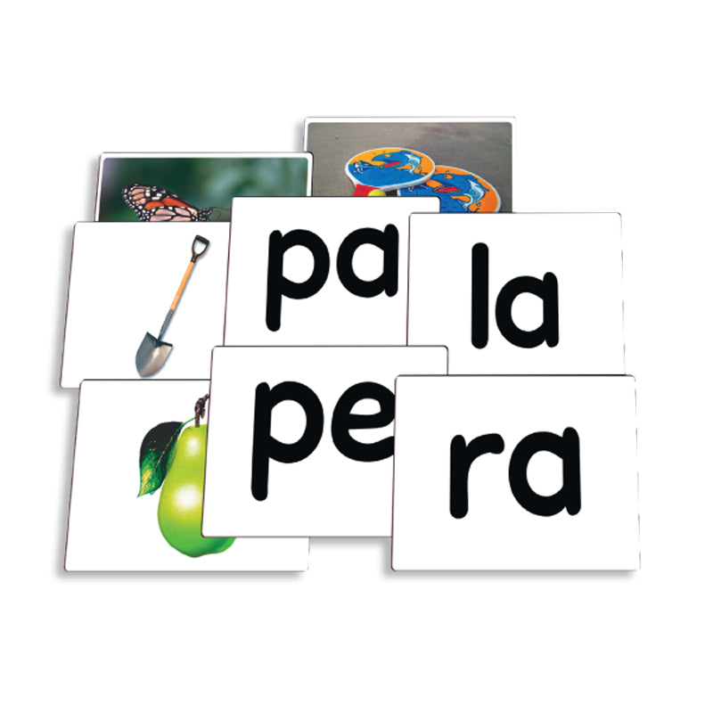 Juego de Tarjetas de Sílabas y Dibujo para Asociar