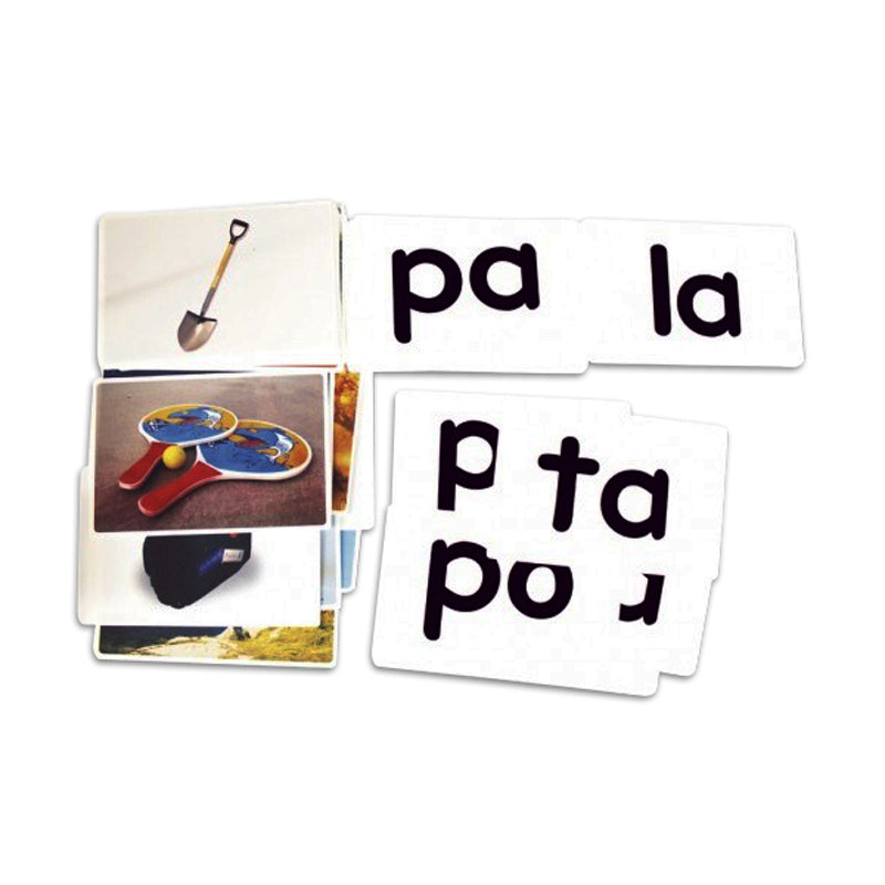 Juego de Tarjetas de Sílabas y Dibujo para Asociar