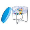 Mesa Circular Agua y Arena Transparente