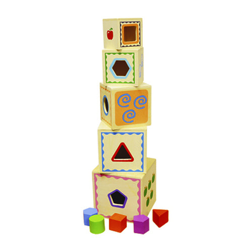 Torre Apilable Encaje Figuras Geométricas